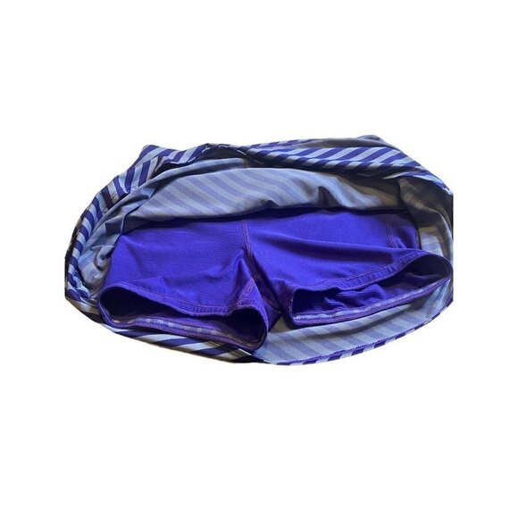 ATHLETA Purple & Grey Striped Swagger Skort Size S - Picture 6 of 8